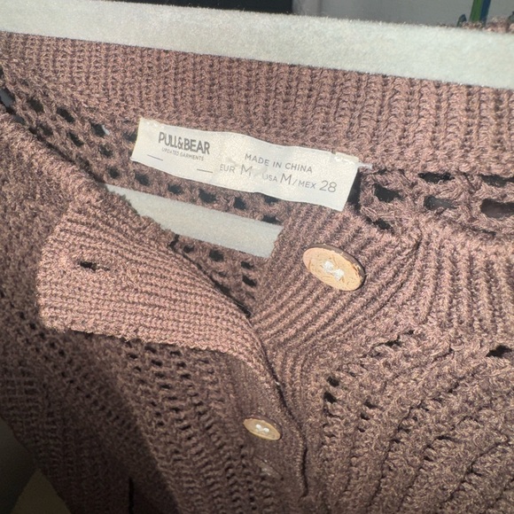Pull&Bear Dark Brown Crochet Sweater - Picture 3 of 3